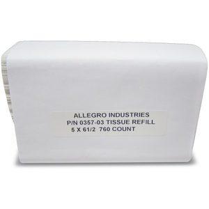 ALLEGRO SAFETY 0357-03 Lens Cleaning Tissue, 5 x 6-1/2 Inch Tissues, Pack Of 760 | CD4UPD