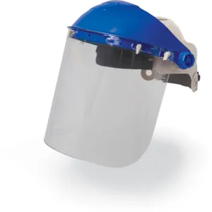 ALLEGRO SAFETY 06BG Browguard, With Headgear, Clear Visor, Blue | AG8EWU