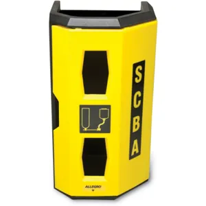 ALLEGRO SAFETY 4125 High-Viz Heavy Duty Single SCBA Wall Case, Yellow | AG8EZD