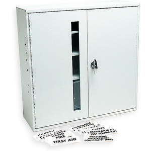 ALLEGRO SAFETY 4205 Generisches Aufbewahrungs-Wandgehäuse, zwei Türen, mit Etikettenset | CD4URQ