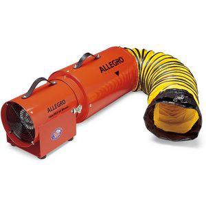 ALLEGRO SAFETY 9537-25 DC Compaxial Metal Blower, 8 Inch, 25 Feet Ducting | AG8FUA
