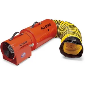 ALLEGRO SAFETY 9537-25 DC Compaxial Metal Blower, 8 Inch, 25 Feet Ducting | AG8FUA