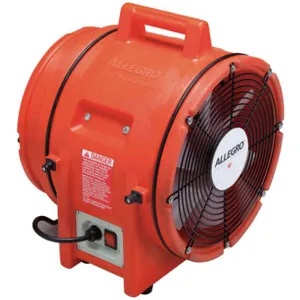 ALLEGRO SAFETY 9543 Axial Plastic Blower, Polypropylene Six Blade Fan, 1842 cfm | AF2BDY 6PTP3