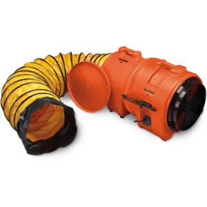 ALLEGRO SAFETY 9556-25 Axial DC Plastic Blower, 16 Inch, With Canister, 25 Feet Ducting, 12V | CD4UUR