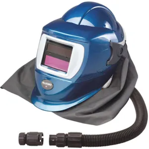 ALLEGRO SAFETY 9904-W Supplied Air Shield And Welding Helmet, Blue, Without Flow Valve | AF7ZFV 23UA40