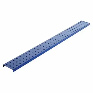 ALLIGATORBOARD ALGSTRP3X32BLU Pegboard Strip, Round, 1/4 Inch Size Peg Hole Size, 3 Inch x 30 Inch x 5/8 Inch, Steel | CN8FKV 33HY14