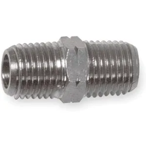 ALPHA FITTINGS 82200N-02 Hex Nipple Nickel-plated Brass 1/8 Inch | AA9ECM 1CPC8