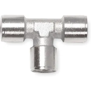 ALPHA FITTINGS 82400N-04 Female Tee Nickel-plated Brass 1/4 Inch | AA9EDM 1CPF4