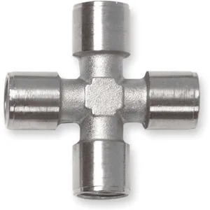 ALPHA FITTINGS 82620N-06 Female Cross Nickel Plated Brass 3/8 Inch | AA9EEA 1CPG8