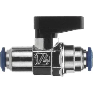 ALPHA FITTINGS 86320-06-06 Brass Mini Ball Valve Tube x Tube 3/8 In | AB4PUN 1ZPK3