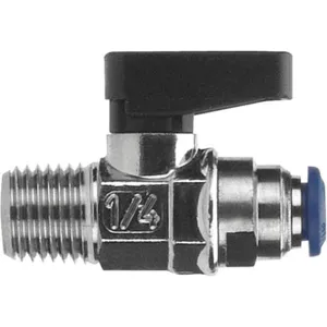 ALPHA FITTINGS 86330-06-06 Brass Mini Ball Valve Mnpt x Tube 3/8 In | AB4PUK 1ZPJ9