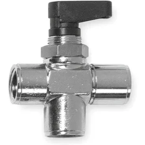 ALPHA FITTINGS 86700-06 Brass Mini Ball Valve 3-way Fnpt 3/8 In | AB4PUR 1ZPK6