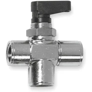 ALPHA FITTINGS 86710-06 Brass Mini Ball Valve 3-way Fnpt 3/8 In | AB4PUV 1ZPK9