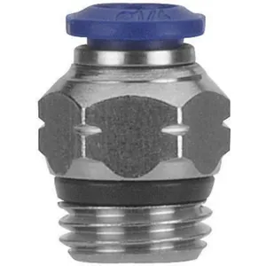 ALPHA FITTINGS 87000-06-02 Male Connector Push Connector 1/8 Size 3/8 Pk5 | AE6QWE 5UPJ9