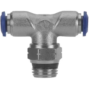 ALPHA FITTINGS 87210-53-04 Male Swivel Tee Push Connector Size 5/32 Pk5 | AE6QYD 5UPR5