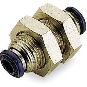 ALPHA FITTINGS 88050-53 Bulkhead Union Brass Push-fit 5/32 Inch Pk5 | AG2NMK 31TT81