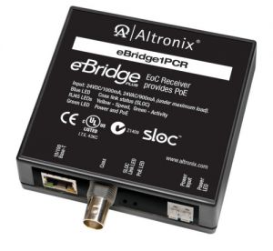 ALTRONIX eBridge1PCR EoC Single-Port-Empfänger, 25 Mbit/s, generiert PoE, 24 VDC oder 24 VAC | CE6EVQ