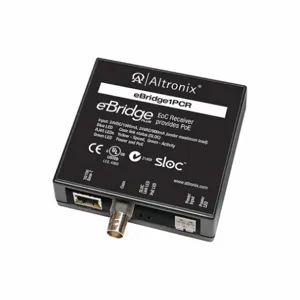 ALTRONIX eBridge1PCR EoC Single Port Receiver, 25 Mbps, Generates PoE, 24VDC or 24VAC | CE6EVQ