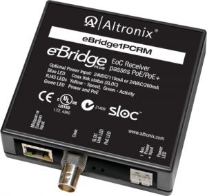 ALTRONIX eBridge1PCRM EoC Single-Port-Empfänger, 25 Mbit/s, leitet PoE/PoE | CE6EVR