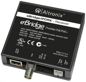 ALTRONIX eBridge1PCRX EoC Single-Port-Empfänger, 25 Mbit/s, generiert PoE/PoE, 24/56 VDC | CE6EVW