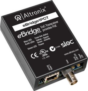 ALTRONIX eBridge1PCT EoC Single Port Transceiver, 25 Mbps, Passes PoE from Receiver | CE6EVX