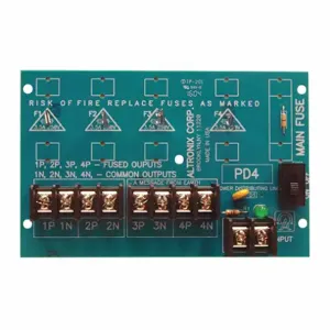 ALTRONIX PD4CB Power Distribution Module, Four PTC Protected Outputs | AE2ACB 4WAJ3