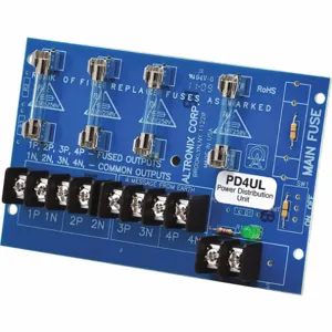 ALTRONIX PD4UL Power Distribution Module, 4 Fuse, 3.5A/250V Rated Output | AE2ACC 4WAJ4