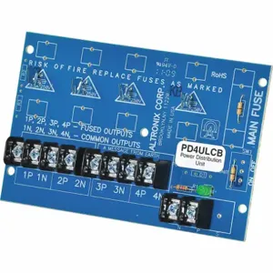 ALTRONIX PD4ULCB Power Distribution Module, Surge Suppressed, 4 PTC Outputs | AE2ACD 4WAJ5