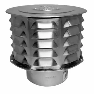 AMERI-VENT 7RCW Rain Cap, Louvered Hood Venting, Vented Rain Cap, Round, 7 Inch Duct, 3105, Aluminum | CN8JCR 33Y945