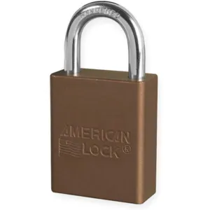 AMERICAN LOCK A1105BRN Lockout Padlock Keyed Different Brown 1/4in. Diameter | AD7HVF 4ENC2