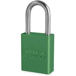 AMERICAN LOCK A1106GRN Lockout Padlock Keyed Different Green 1/4in. Diameter | AB3GZP 1TDB9