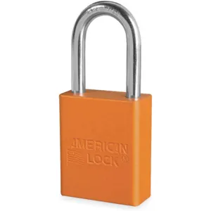 AMERICAN LOCK A1106ORJ Lockout Padlock Keyed Different Orange 1/4 Inch Diameter | AB3GZR 1TDC2