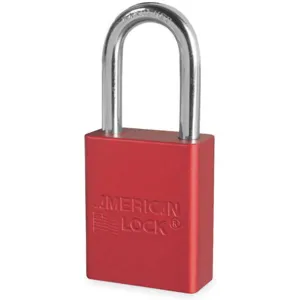 AMERICAN LOCK A1106RED Lockout Padlock Keyed Different Red 1/4 Inch Shackle Diameter | AB3GZL 1TDB6