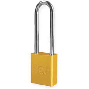 AMERICAN LOCK A1107KAYLW Lockout Padlock Keyed Alike Yellow 1/4 Inch Diameter | AD7HWF 4ENE7