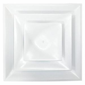 AMERICAN LOUVER STR-C-14W Diffuser, Ceiling, 23 3/4 Inch H, 23 3/4 Inch W, Lay-In, 14 Inch Duct, Plastic | CN8HAV 52CE96