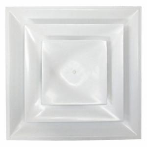 AMERICAN LOUVER STR-C-6W-FR Diffuser, Ceiling, 23 3/4 Inch H, 23 3/4 Inch W, Lay-In, 6 Inch Duct, Plastic, Square Cone | CN8HCA 54ZF36