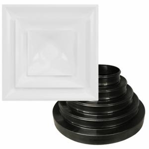 AMERICAN LOUVER STR-C-W-NRD Diffuser, Ceiling, 23 3/4 Inch H, 23 3/4 Inch W, Lay-In, 6 To 14 Inch Duct, Plastic | CN8HBD 54ZF43