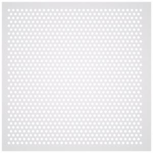 AMERICAN LOUVER STR-PERF-2212-2PK Diffusers, Ceiling, 23 3/4 Inch H, 23 3/4 Inch W, Lay-In, Plastic, Perforated, White | CN8HBX 54ZF52