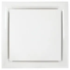 AMERICAN LOUVER STR-PQ-10W Diffuser, Ceiling, 23 3/4 Inch H, 23 3/4 Inch W, Lay-In, 10 Inch Duct, Plastic | CN8HAF 52CF05