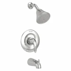 AMERICAN STANDARD TU385502.002 Tub and Shower Trim Kit, American Std, Reliant 3, Single Function, Polished Chrome Finish | CN8HVC 55DM50