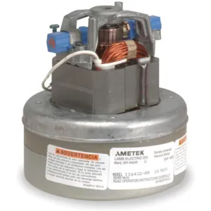 AMETEK LAMB 116432-00 Vacuum Motor, Thru flow, 5.7 Inch Body Dia., 2 Stage, 1 Speed, 120VAC | AC2QNE 2M422