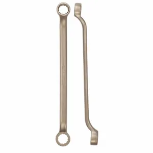 AMPCO METAL 1076 Box End Wrench, Natural, 50 mm 55 mm Head Size, 27 Inch Overall Length, Offset | CN8JEV 49UN25