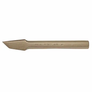 AMPCO METAL 4-1049 Groove Chisel, Non-Sparking, Aluminum Bronze, 3/8 Inch Blade Width, 8 Inch Overall Length | CN8JEG 49UG32