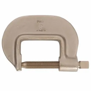 AMPCO METAL C-30-1 C-Clamp, Flat, Fixed, Square Handle, 0 Inch to 3/4 in, 3/4 Inch Throat Dp, Unfinished | CN8JGK 49UG38