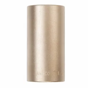 AMPCO METAL DW-1/2D13MM Non-Sparking Socket, 1/2 Inch Drive Size, 13 mm Socket Size, 6-Point, Deep, Natural | CN8JUX 49UJ57