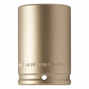 AMPCO METAL DWI-1/2D25MM Impact Socket, 1/2 Inch Drive Size, 25 mm Socket Size, 6 Point, Deep, Natural | CJ2PDX 49UL18