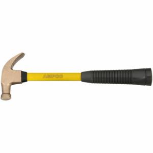 AMPCO METAL H-21FG Curved Claw Hammer, Aluminum Bronze, Ribbed Grip, Fiberglass Handle, 1 1/2 Lb Head Wt | CN8JHH 9VXZ7
