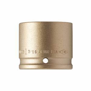 AMPCO METAL I-1/2D1-1/8 Impact Socket, 1/2 Inch Drive Size, 1 1/8 Inch Size, 6 Point, Standard, Natural | CJ2PCN 49UK83