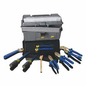 AMPCO METAL IM-21 Insulated Nonsparking Tool Kit, 9 Total Pcs, Tool Box | CV4MRT 49UG86