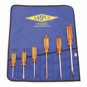 AMPCO METAL M-39 Non-Sparking Screw Driver Set, 6 Pieces, Phillips/Slotted Tip | CN8JNH 5MM02